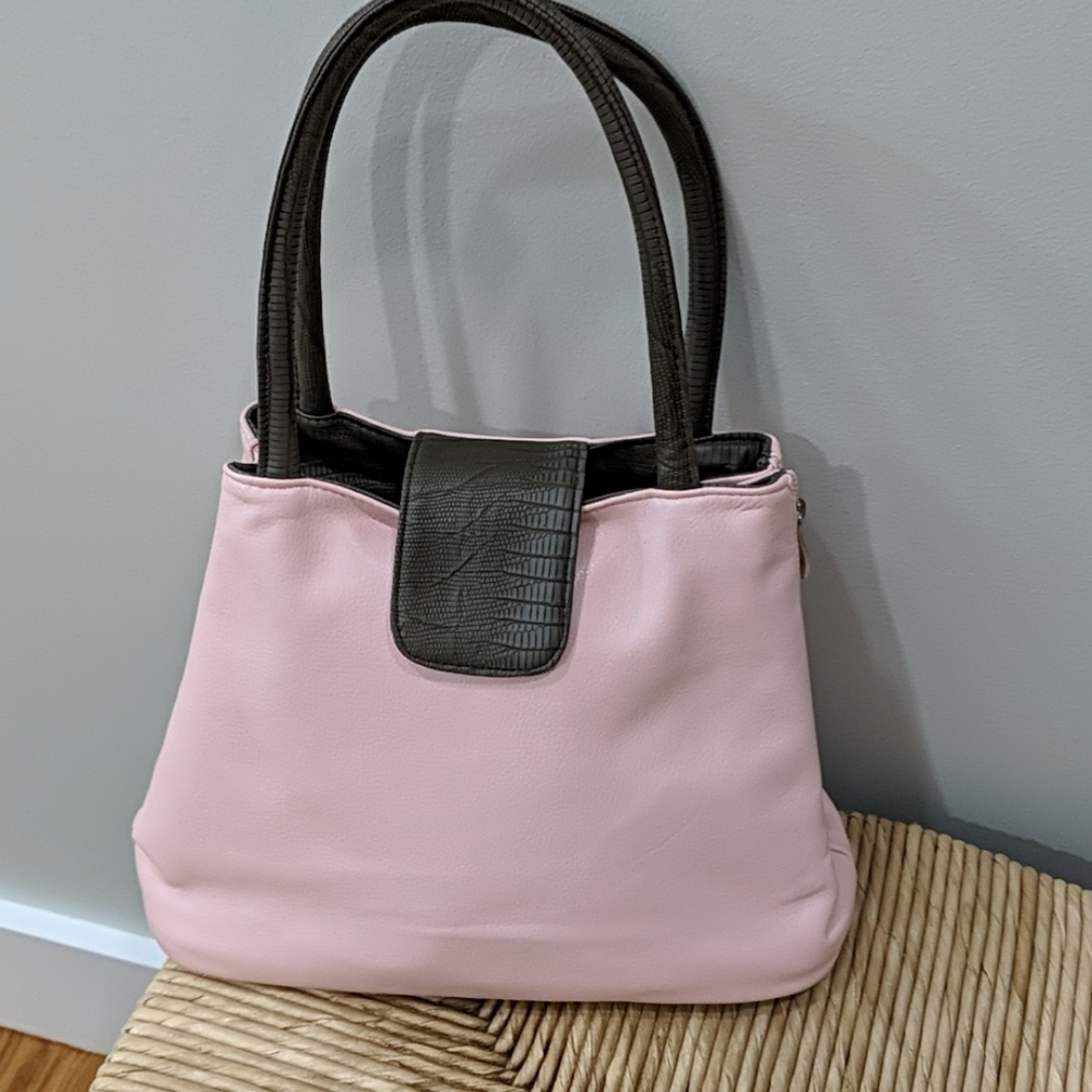 Bag new pink reverses to brown